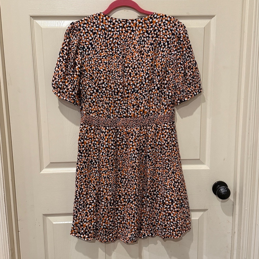 French Connection NWT orange drape button front dress, size 10 - Picture 9 of 10
